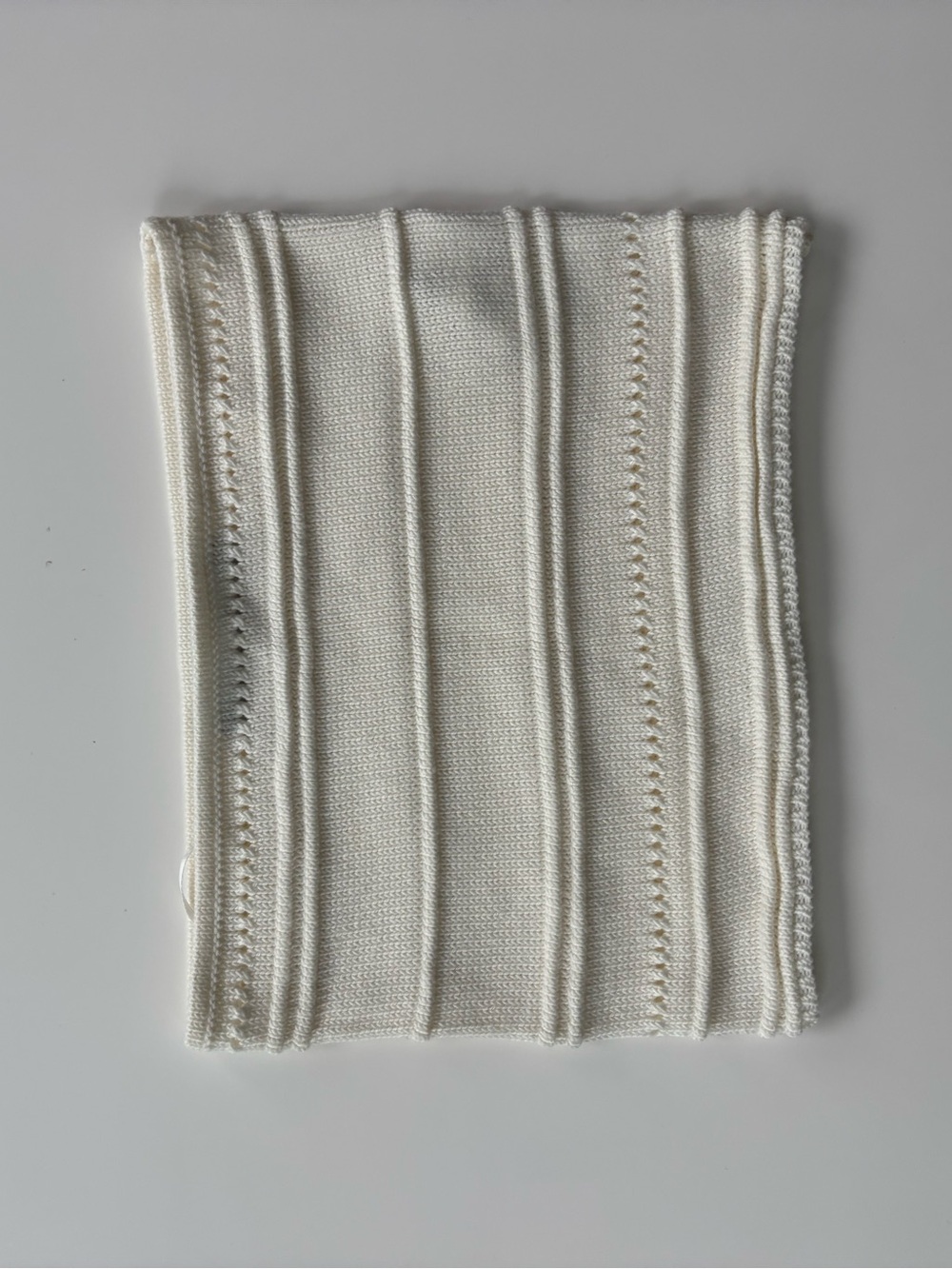 Bershka Cream Knit Ribbed Bottoms